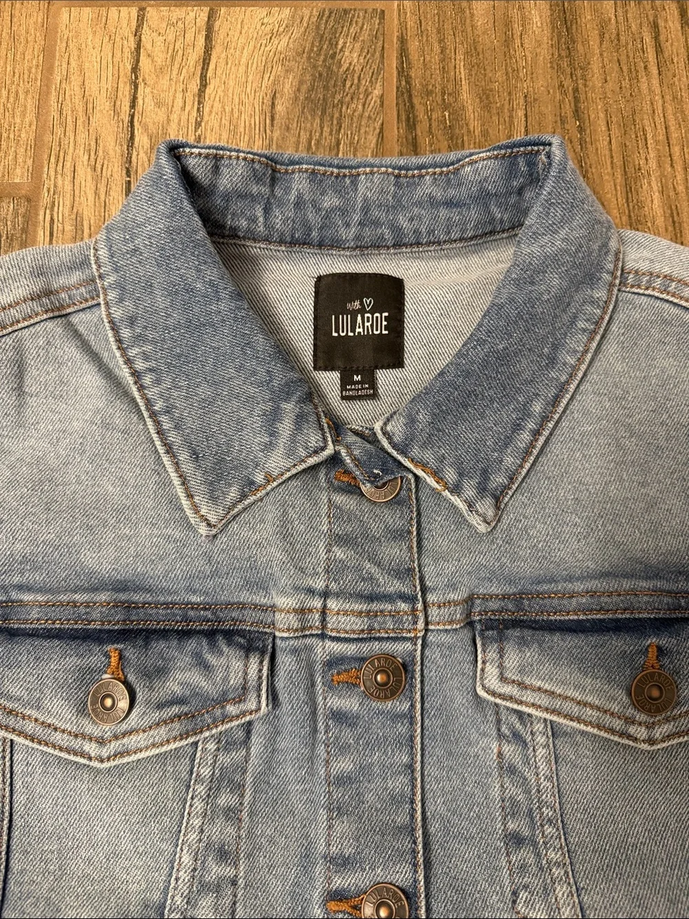 LuLaRoe Light Blue Denim Jean Jacket NWT Medium - Picture 2 of 12